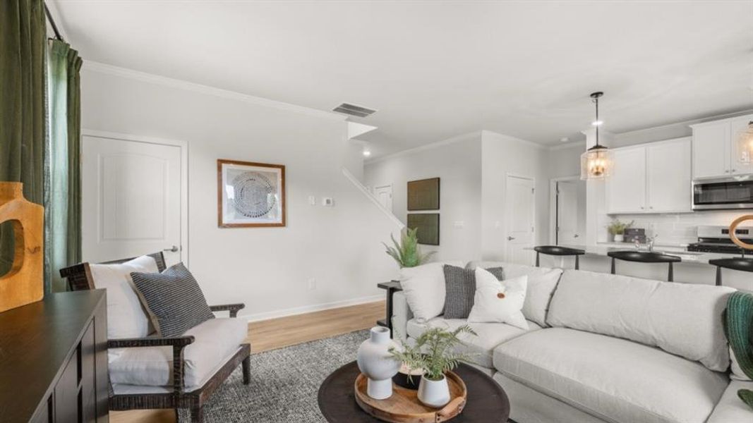 Furnished interior view inside a new home in Fairway 17 at Mirror Lake, Villa Rica (Image 10).