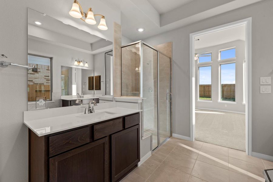 Furnished interior view inside a new home in The Meadows at Imperial Oaks 60', Conroe (Image 10).