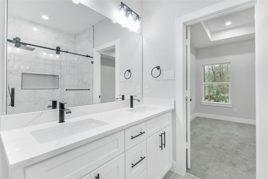 Furnished interior view inside a new home in , Willis (Image 8).