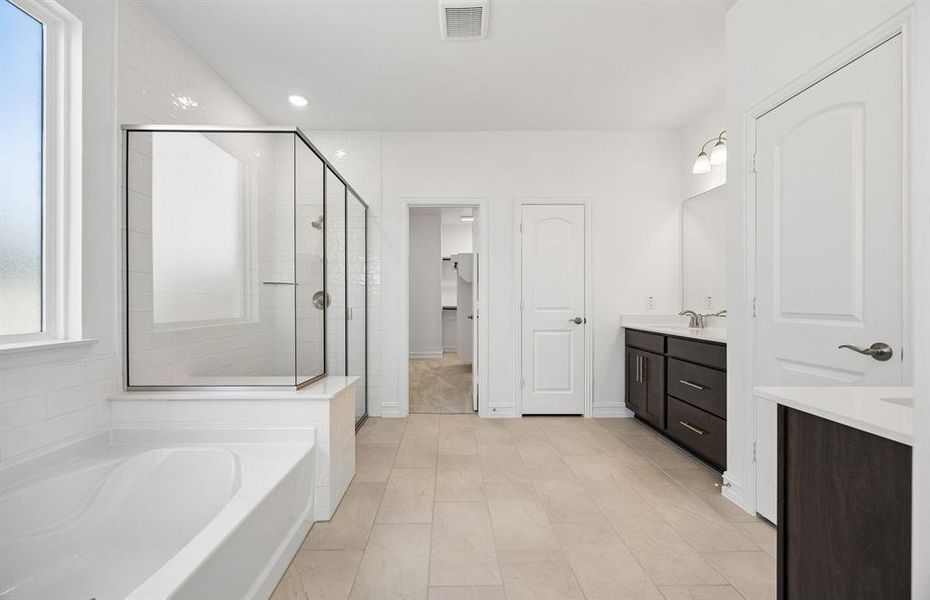 Owners bath with double vanity