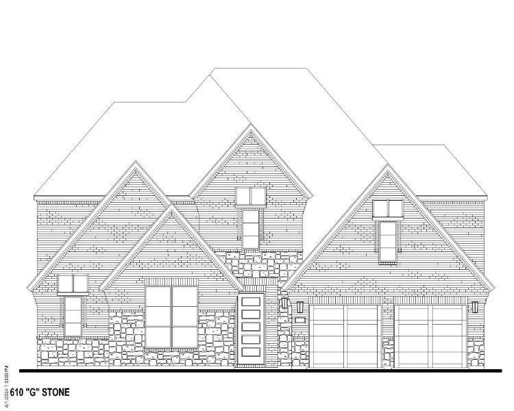 Plan 610 Elevation G w/ Stone