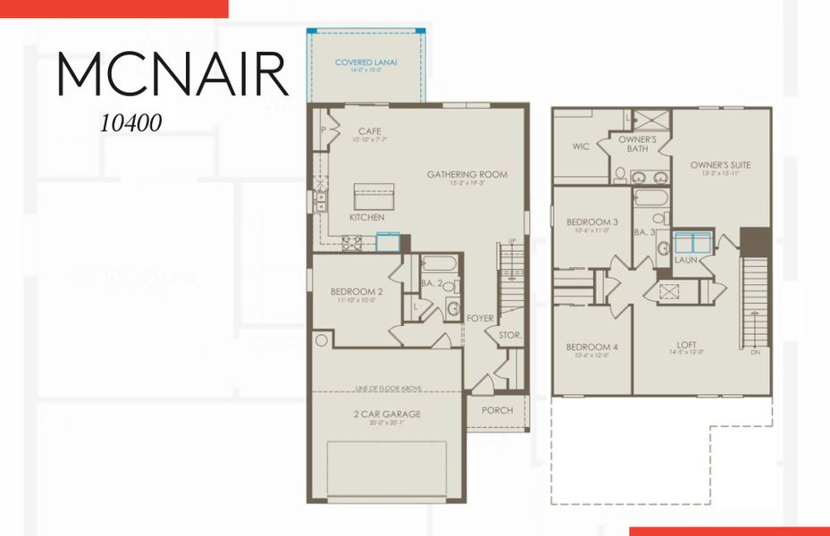 2D floor plan layout of this home in Whispering Lakes, Lehigh Acres, FL (Image 4).