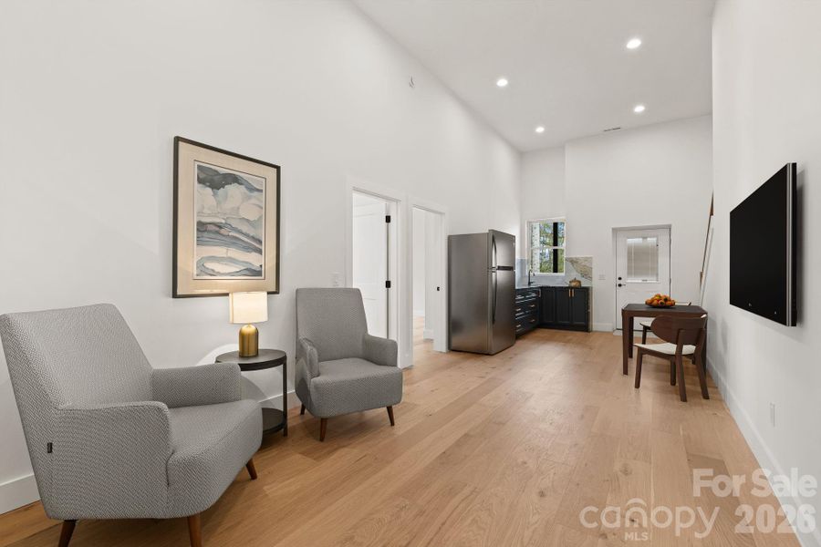 refrigerator and tv is virtual staged