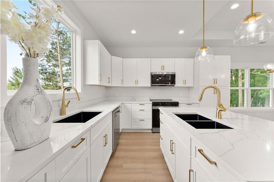 Furnished interior view inside a new home in , Buford (Image 11).