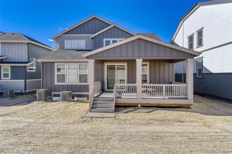 Exterior details and patio area of a home in Newlin Crossing, Parker (Image 30).