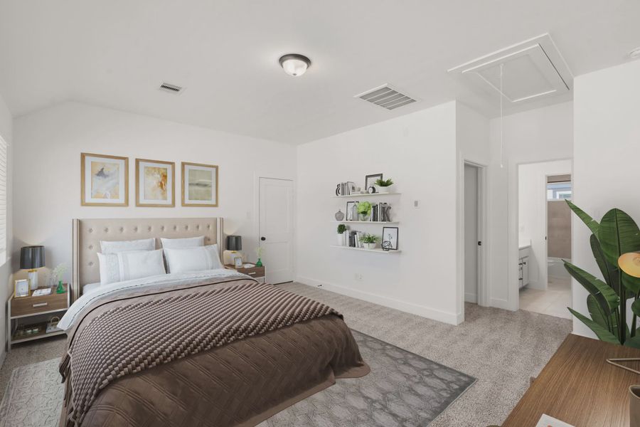 Furnished interior view inside a new home in The Woodlands Hills, Willis (Image 10).