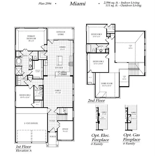 2D floor plan layout of this home in Avondale, Fate, TX (Image 4).