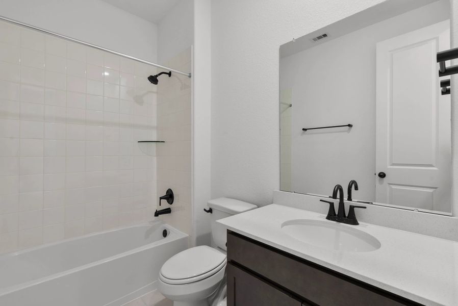 Third bathroom. Sample product photo. Actual exterior and interior selections may vary by homesite. Photo may be virtually staged. Third bathroom. Sample product photo. Actual exterior and interior selections may vary by homesite. Photo may be virtually staged.