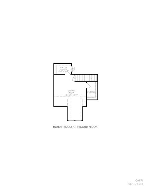 2D floor plan layout for the Capri by Epcon Communities in Lakeside at Millican Reserve, College Station, TX (Image 5).