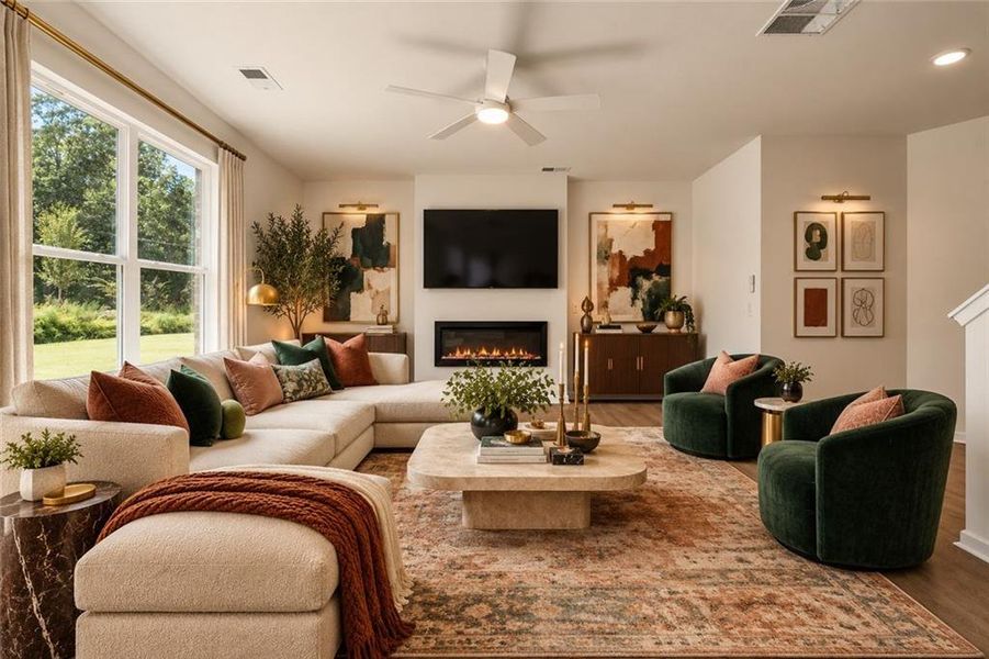 Furnished interior view inside a new home in The Brooke at Rivertown, South Fulton (Image 8).