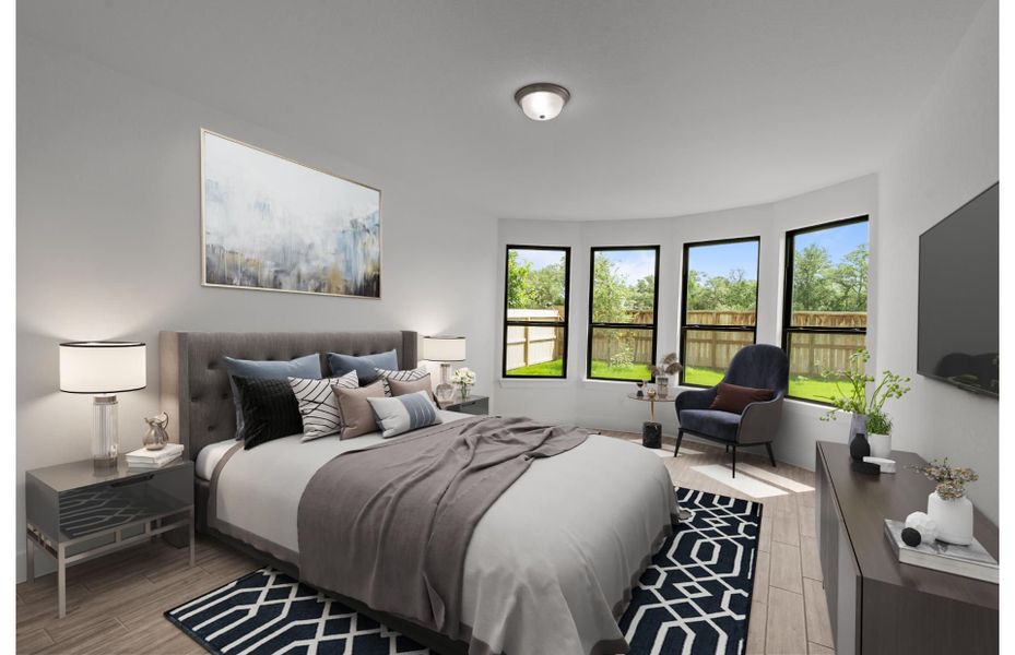 Furnished interior view inside a new home in Davis Ranch, San Antonio (Image 6). Furnished interior view inside a new home in Davis Ranch, San Antonio (Image 6).