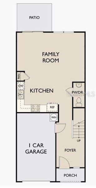2D floor plan layout of this home in Vista Walk, Dade City, FL (Image 3).