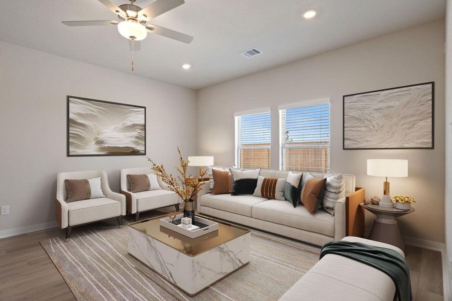 Furnished interior view inside a new home in River Ranch Trails, Dayton (Image 6). Furnished interior view inside a new home in River Ranch Trails, Dayton (Image 6).