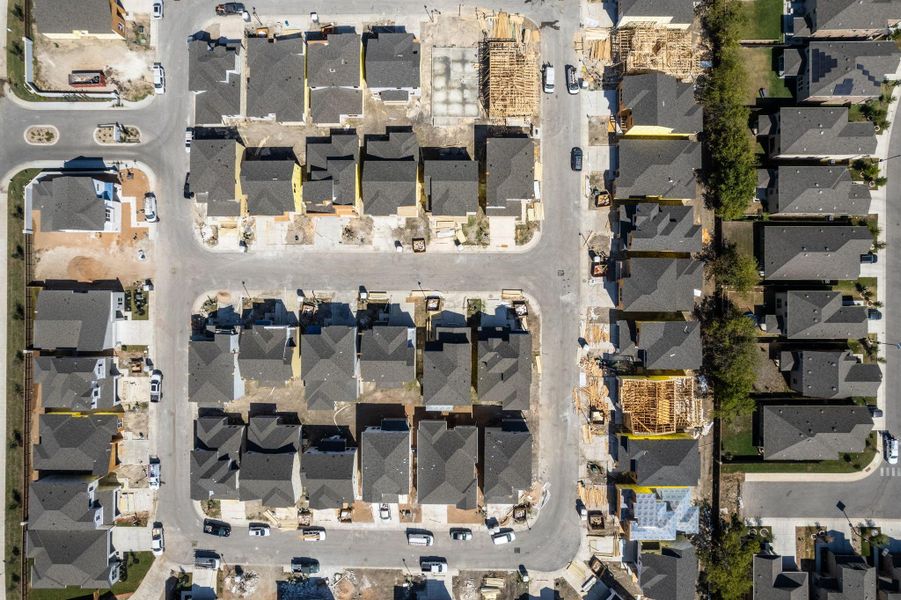 Aerial view of the Cielo West community in Round Rock, TX, showing layout and nearby surroundings (Image 11). Aerial view of the Cielo West community in Round Rock, TX, showing layout and nearby surroundings (Image 11).