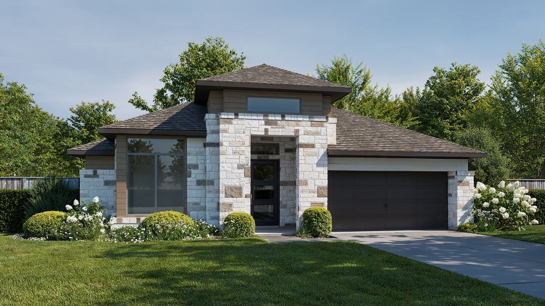 Representative exterior photo of a completed home built from the 2737M by Perry Homes in Walsh Ranch 55', Fort Worth, TX (Image 6).