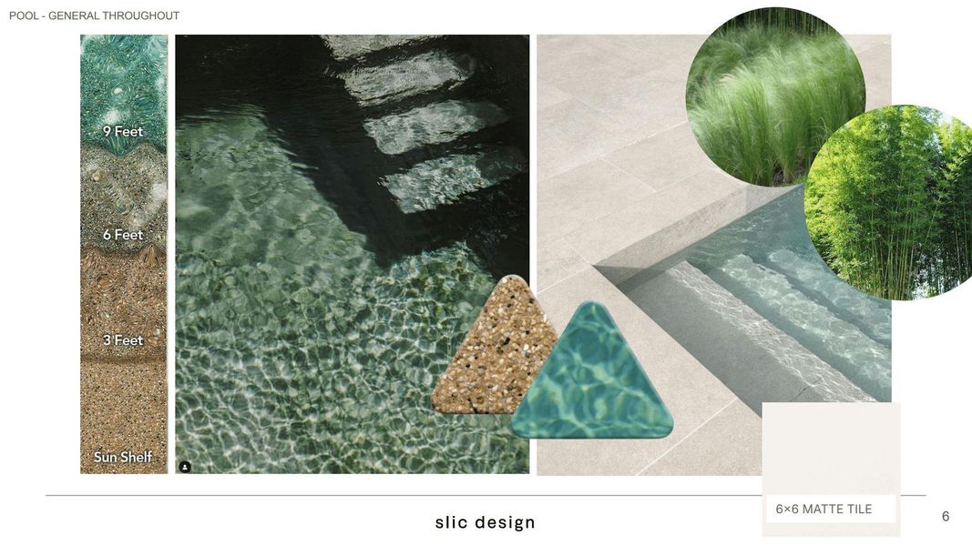 Pool in 6x6 matte tile