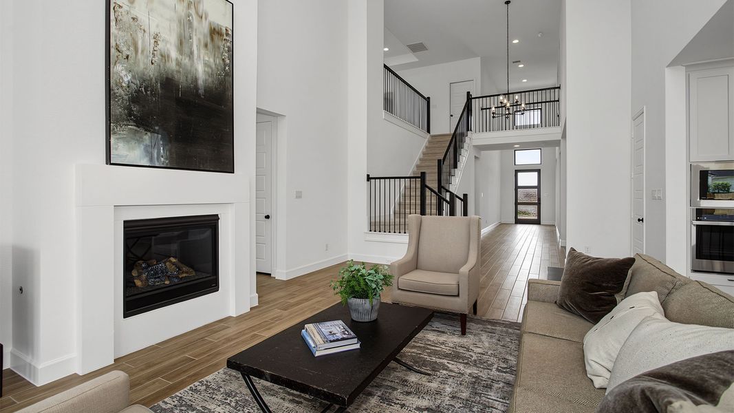 Furnished interior view inside a new home in Lakes of Cane Island, Katy (Image 8).