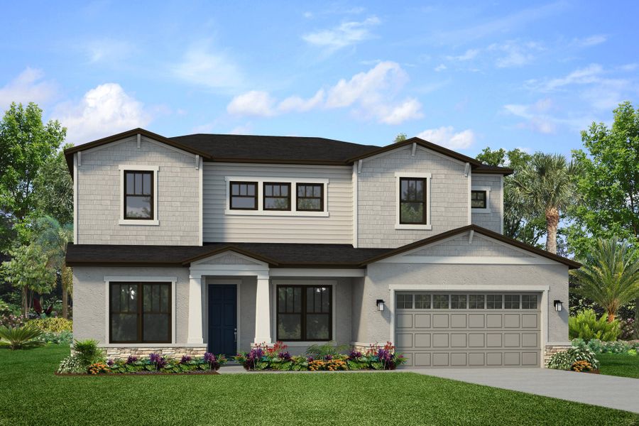 Representative exterior photo of a completed home built from the Havasu by Park Square Residential in The Sanctuary at Seaire, Parrish, FL (Image 6). Representative exterior photo of a completed home built from the Havasu by Park Square Residential in The Sanctuary at Seaire, Parrish, FL (Image 6).