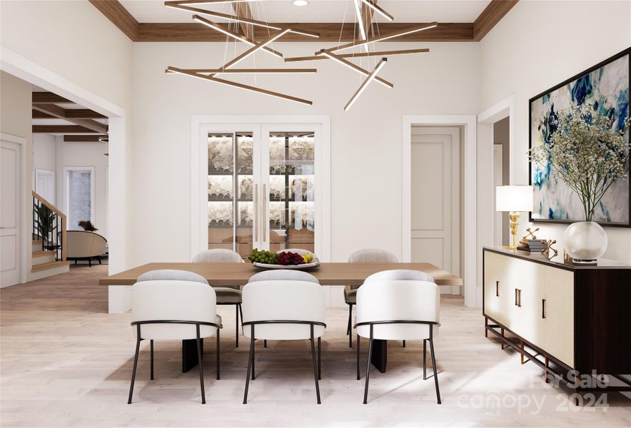 Formal dining room creates a more intimate dining experience