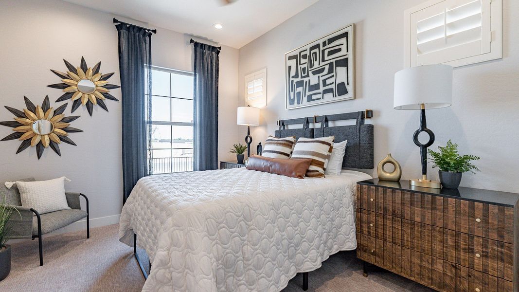 Representative furnished interior of a home built from the Almeria by DRB Homes in Windrose, Waddell (Image 22).
