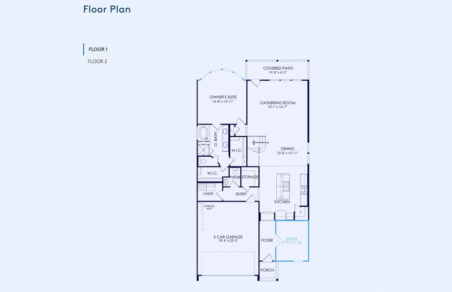 2D floor plan layout of this home in Ribbonwood, Aubrey, TX (Image 4). 2D floor plan layout of this home in Ribbonwood, Aubrey, TX (Image 4).