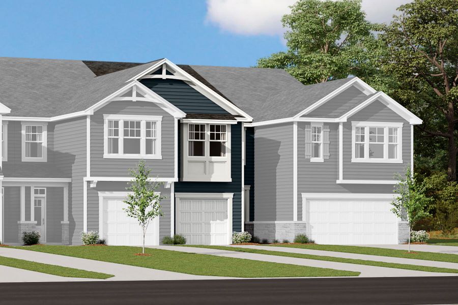 Representative exterior photo of a completed home built from the Adriana by Mattamy Homes in The Townes at Cheyney, Charlotte, NC (Image 16).