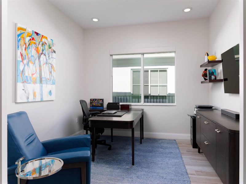 Furnished interior view inside a new home in La Terre at Avenir, Palm Beach Gardens (Image 11). Furnished interior view inside a new home in La Terre at Avenir, Palm Beach Gardens (Image 11).