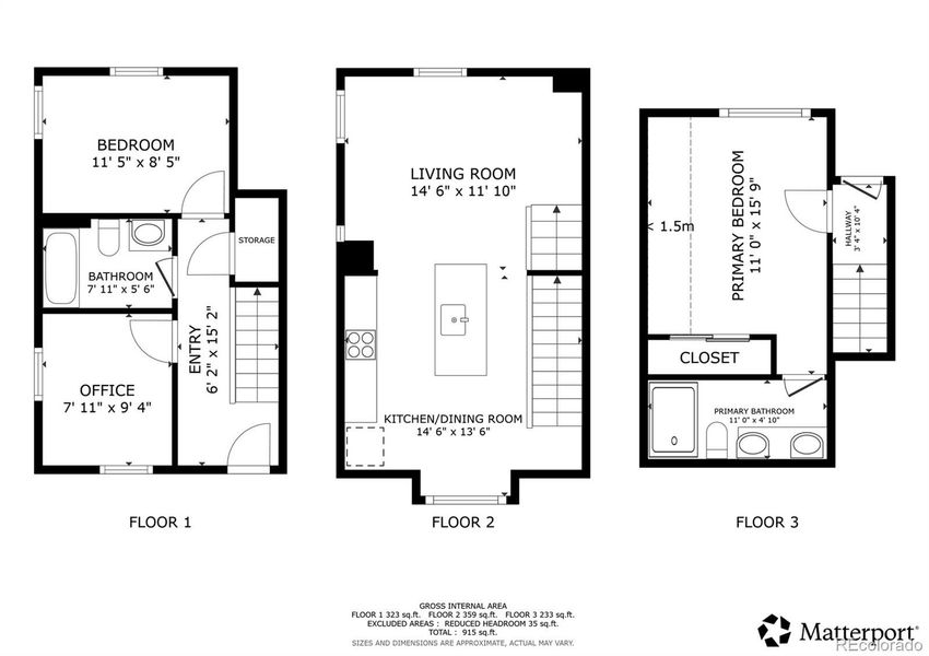 2D floor plan layout of this home in , Denver, CO (Image 3).
