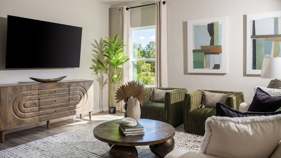 Representative furnished interior of a home built from the Mojito by Casa Fresca Homes in Pasadena Ridge, Dade City (Image 8).