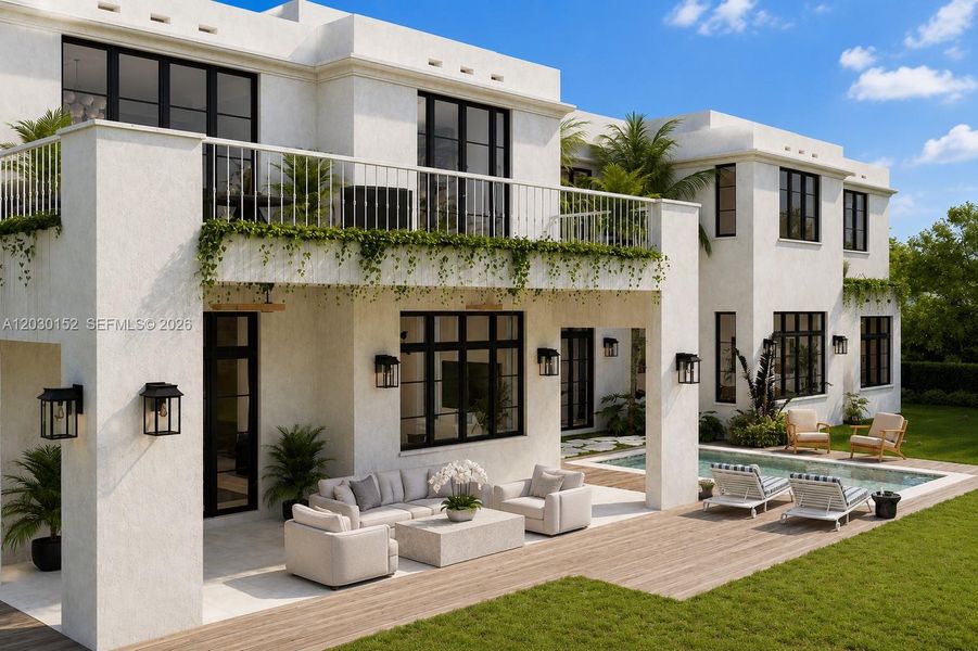 Exterior details and patio area of a home in , Miami Shores (Image 15). Exterior details and patio area of a home in , Miami Shores (Image 15).
