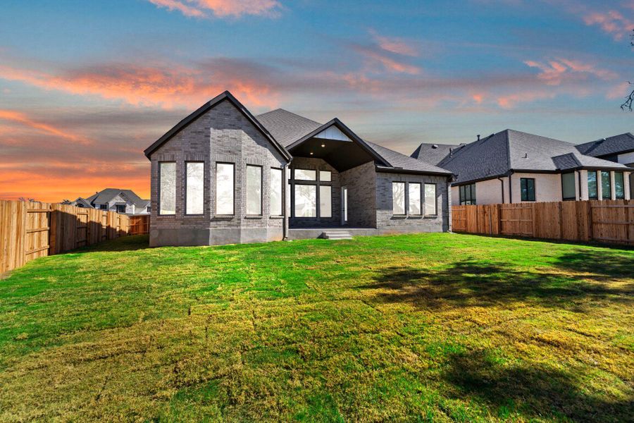 Rear of Home and Private Backyard