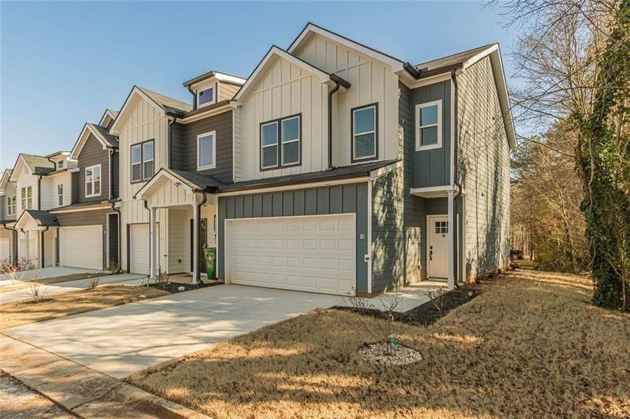 Front exterior of a new home in , Stone Mountain, GA, highlighting curb appeal (Image 2). Front exterior of a new home in , Stone Mountain, GA, highlighting curb appeal (Image 2).
