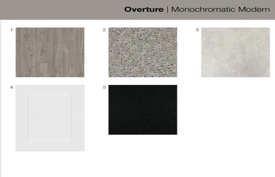 Design Selections.  Home is under construction and selections are subject to change.