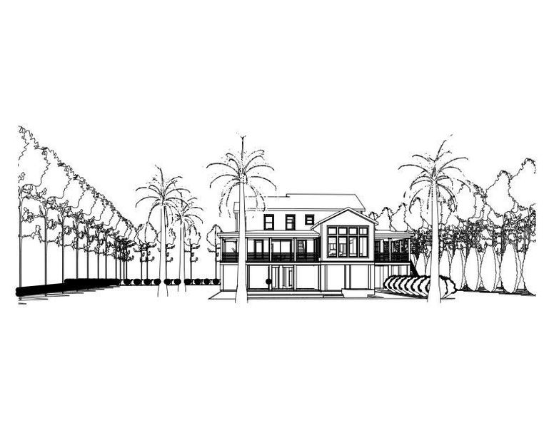 Exterior rendering of this home design in , Charleston, SC (Image 13).