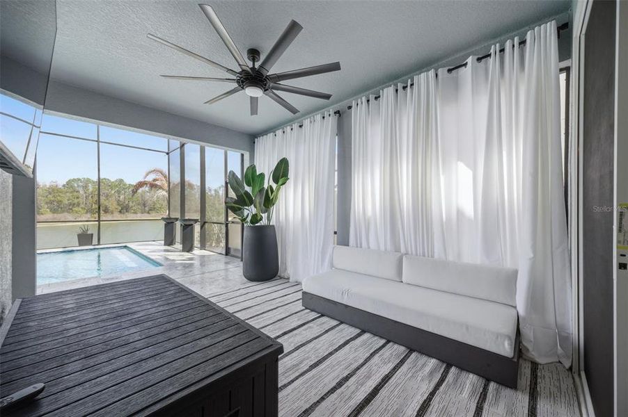 Exterior details and patio area of a home in Whispering Oaks Preserve, Wesley Chapel (Image 37). Exterior details and patio area of a home in Whispering Oaks Preserve, Wesley Chapel (Image 37).
