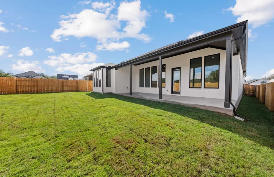 Exterior details and patio area of a home in 6 Creeks, Kyle (Image 4). Exterior details and patio area of a home in 6 Creeks, Kyle (Image 4).