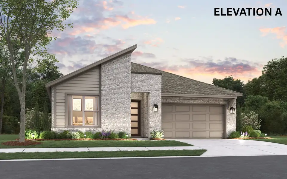 Representative exterior photo of a completed home built from the Trenton by Cambridge Homes in Ribbonwood, Aubrey, TX (Image 2). Representative exterior photo of a completed home built from the Trenton by Cambridge Homes in Ribbonwood, Aubrey, TX (Image 2).