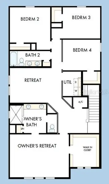 2D floor plan layout of this home in Chapel Crossings - Garden Series, Wesley Chapel, FL (Image 3). 2D floor plan layout of this home in Chapel Crossings - Garden Series, Wesley Chapel, FL (Image 3).