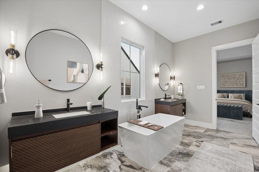 Furnished interior view inside a new home in , Houston (Image 32).