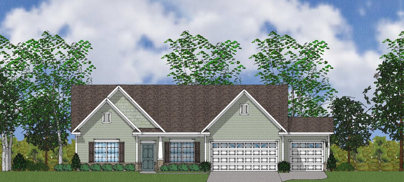 Representative exterior photo of a completed home built from the Callista - Winsome Collection by Mungo Homes in Cadence, Greensboro, NC (Image 3). Representative exterior photo of a completed home built from the Callista - Winsome Collection by Mungo Homes in Cadence, Greensboro, NC (Image 3).