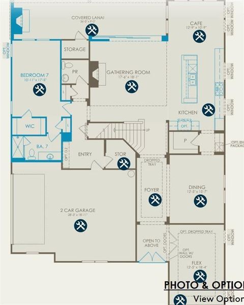 2D floor plan layout of this home in Windsor Court, Fayetteville, GA (Image 5).