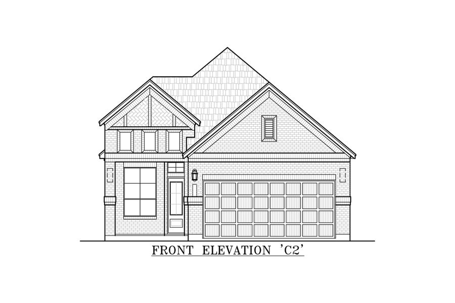 Representative exterior photo of a completed home built from the Carlisle by Chesmar Homes in Stillwater Ranch, San Antonio, TX (Image 6). Representative exterior photo of a completed home built from the Carlisle by Chesmar Homes in Stillwater Ranch, San Antonio, TX (Image 6).