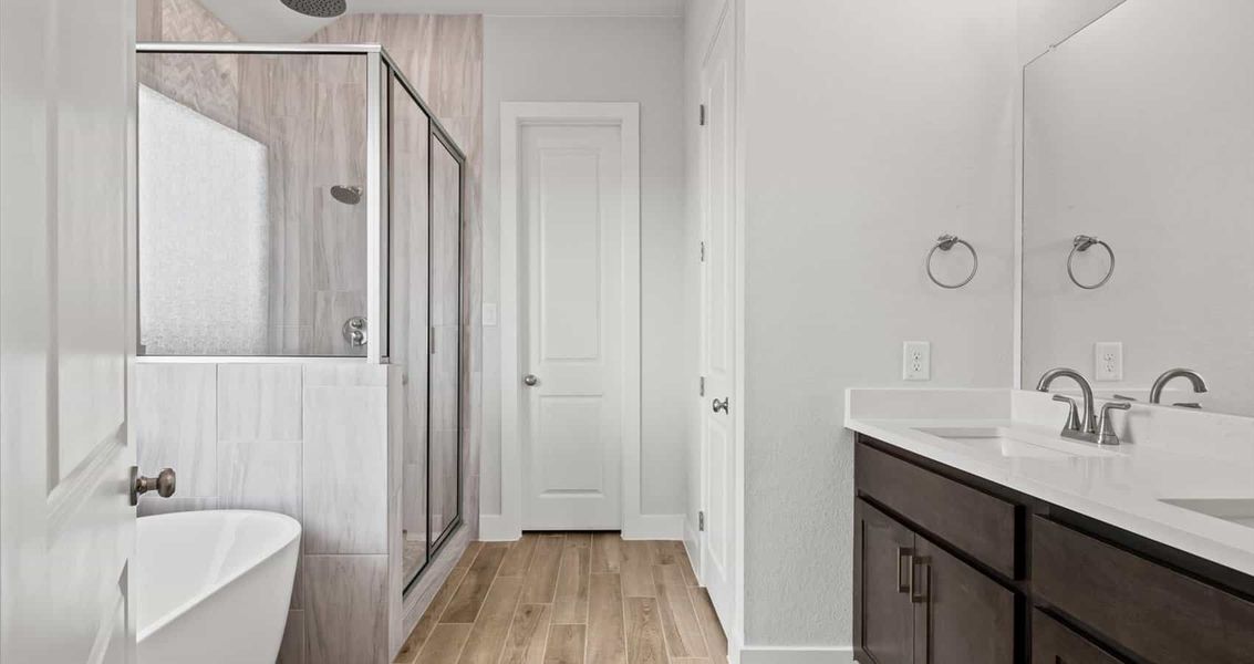 Representative furnished interior of a home built from the Aspen by Chesmar Homes in Village at Three Oaks, Seguin (Image 6).