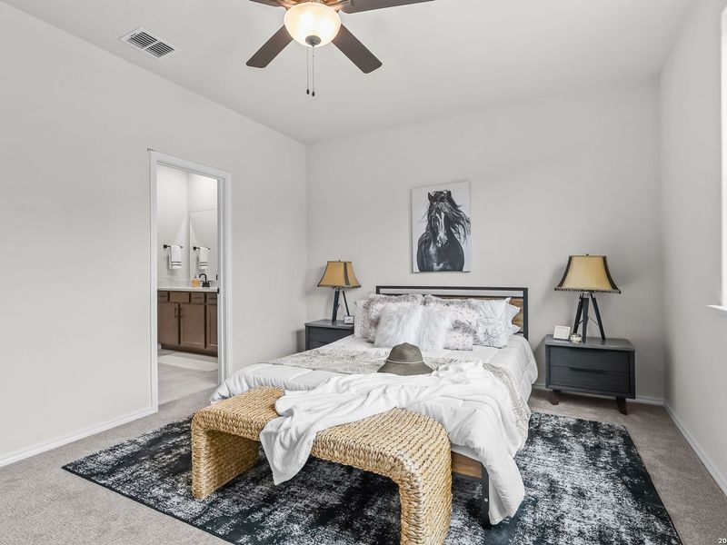 Furnished interior view inside a new home in Royal Crest, San Antonio (Image 22).