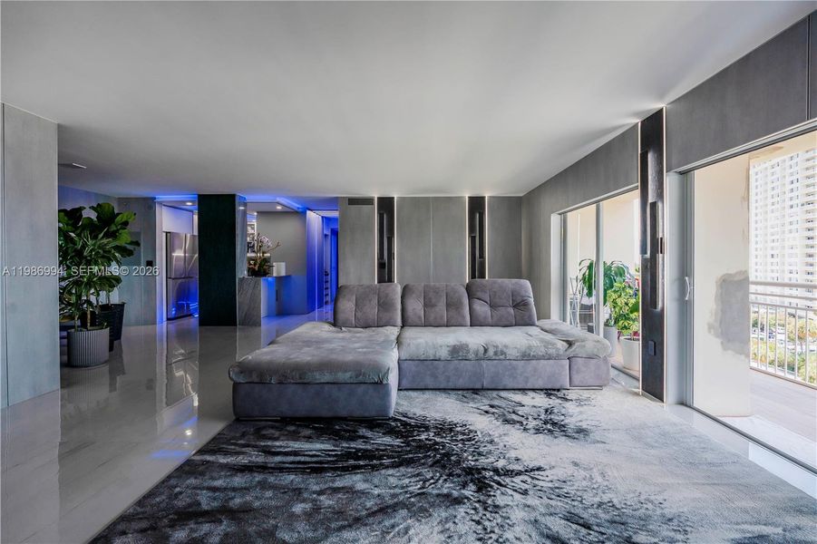 Furnished interior view inside a new home in , Sunny Isles Beach (Image 6). Furnished interior view inside a new home in , Sunny Isles Beach (Image 6).