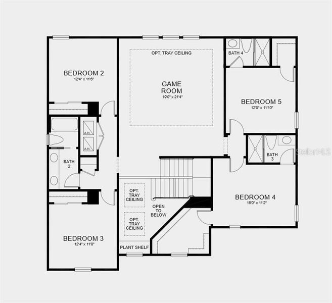 2D floor plan layout of this home in Hammock at Two Rivers, Zephyrhills, FL (Image 3).
