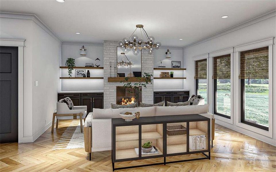 Furnished interior view inside a new home in , Cumming (Image 7). Furnished interior view inside a new home in , Cumming (Image 7).