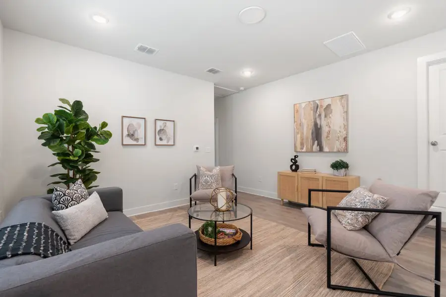 Furnished interior view inside a new home in Foxfield, Austin (Image 6). Furnished interior view inside a new home in Foxfield, Austin (Image 6).