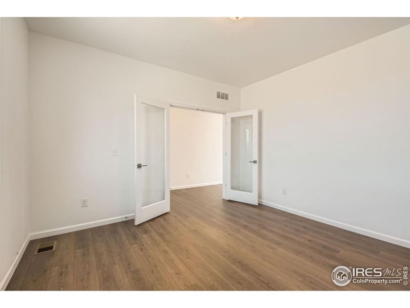 Office with french doors