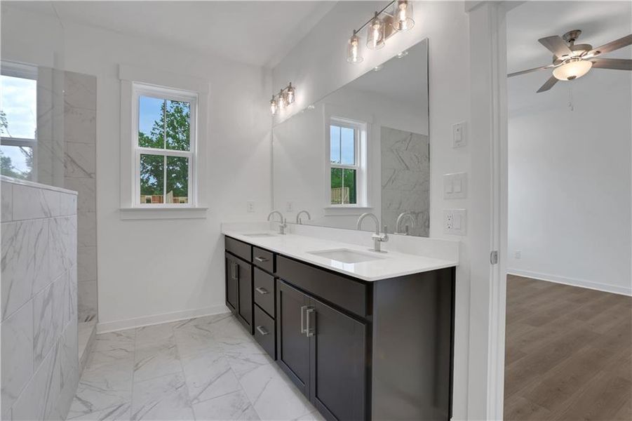 Furnished interior view inside a new home in The Groves at Myrtle, Roswell (Image 9).
